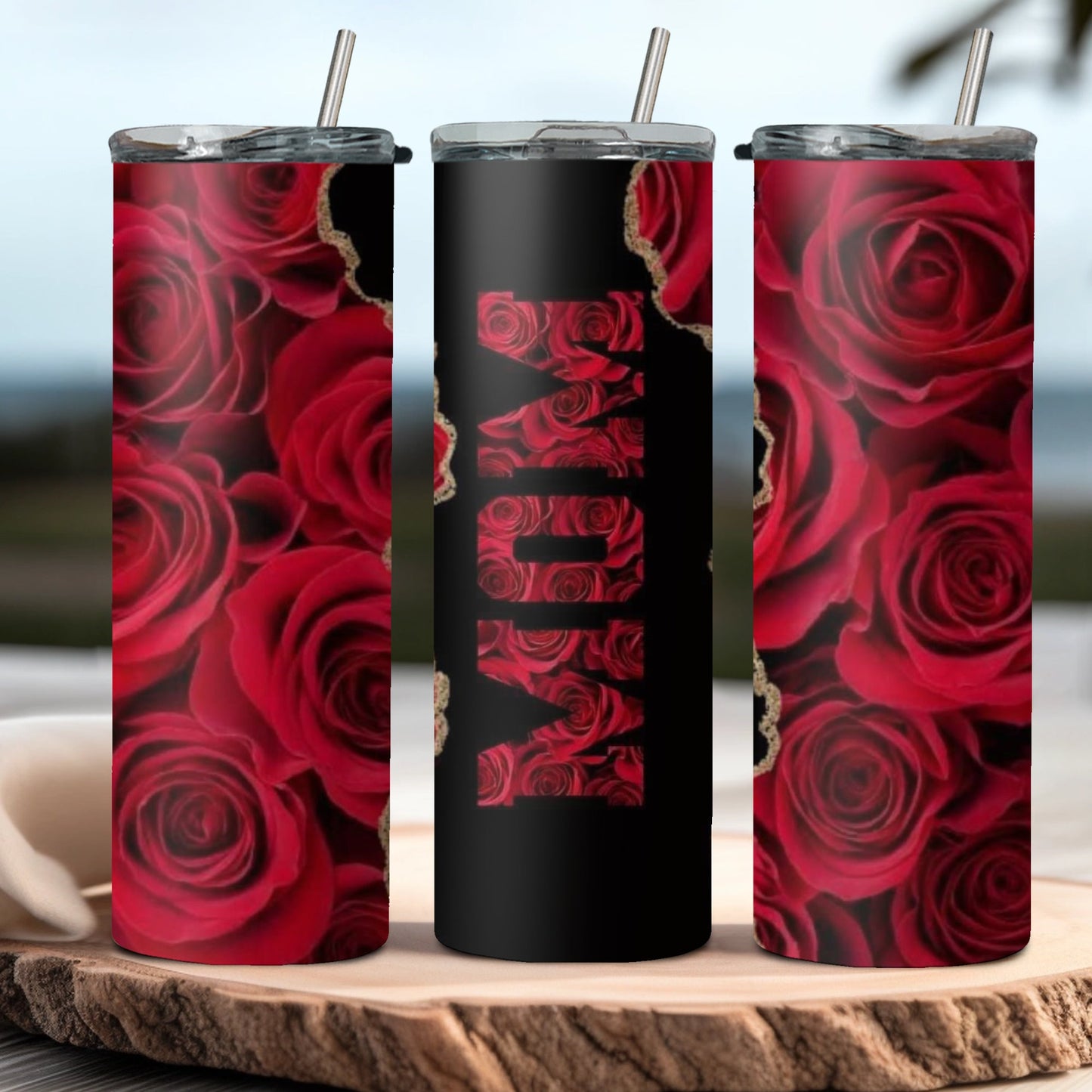 Personalized Mom Tumbler - Customizable Mother's Day & Birthday Gift - Sarcastic Design - 20oz Cup - Flowers - Gift for Her