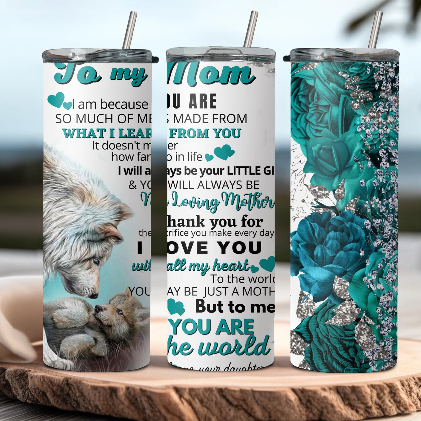 Personalized Mom Tumbler - Customizable Mother's Day & Birthday Gift - Sarcastic Design - 20oz Cup - Flowers - Gift for Her